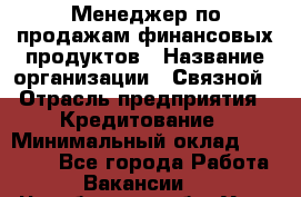 Менеджер по продажам финансовых продуктов › Название организации ­ Связной › Отрасль предприятия ­ Кредитование › Минимальный оклад ­ 33 000 - Все города Работа » Вакансии   . Челябинская обл.,Усть-Катав г.